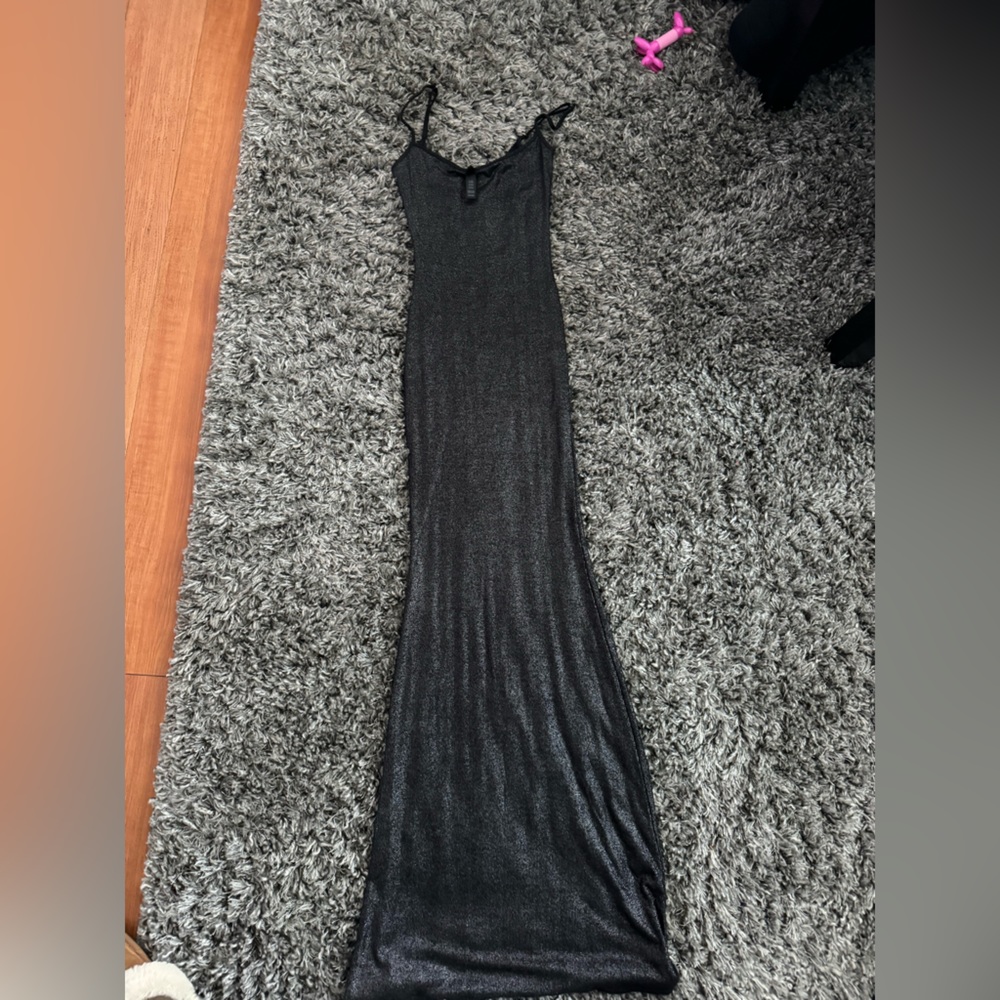 Skims sparkle black dress